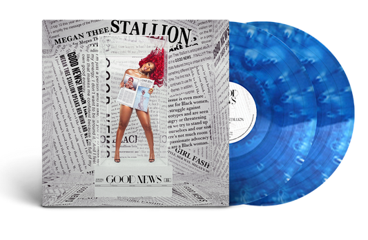 Megan Thee Stallion Good News [Explicit Content] (Colored Vinyl, Blue, White, Indie Exclusive) (2 Lp's)