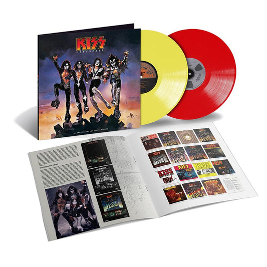 KISS Destroyer: 45th Anniversary Limited Edition Yellow & Red Colored Vinyl,Deluxe Edition 2LP'